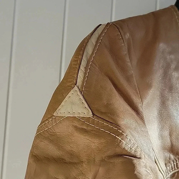 Vintage Taylor International Leather Button Up Lined Vest Top Size 10 - Picture 6 of 11